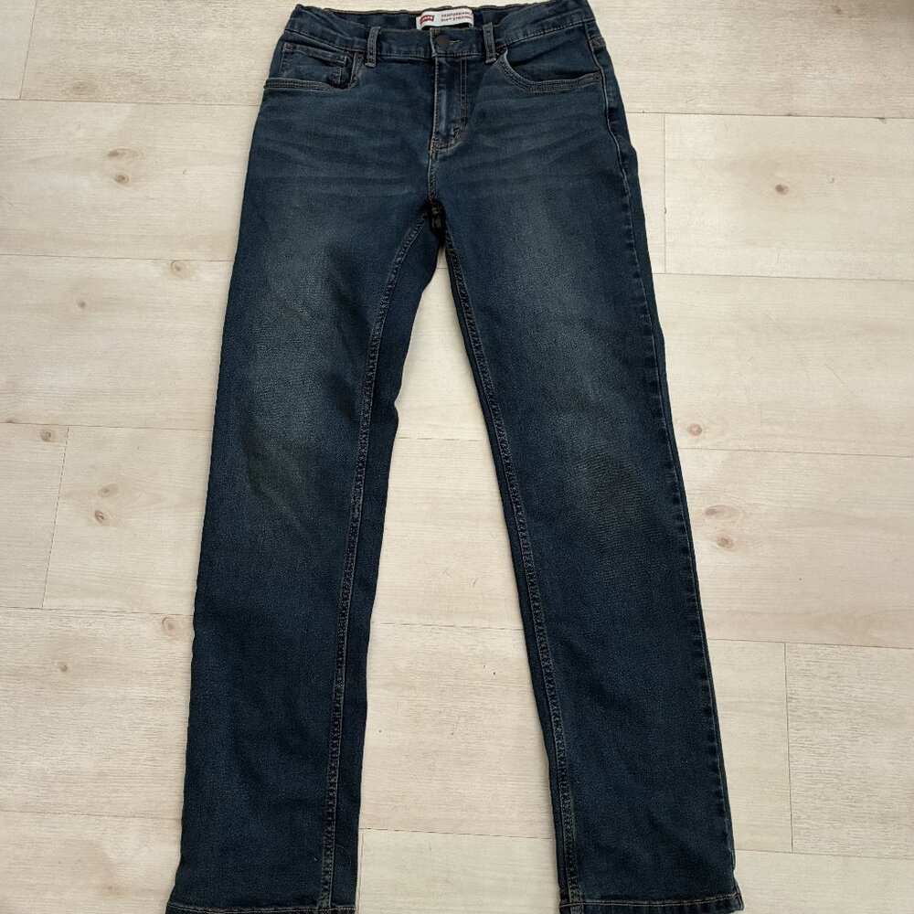 Levi Strauss & Co 514 Boys Straight Leg Denim - Dark Indigo Size 29W 31L